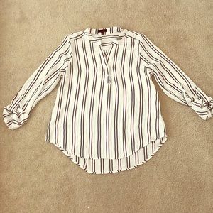 White and Black blouse.